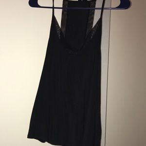 Black mesh tank top cami